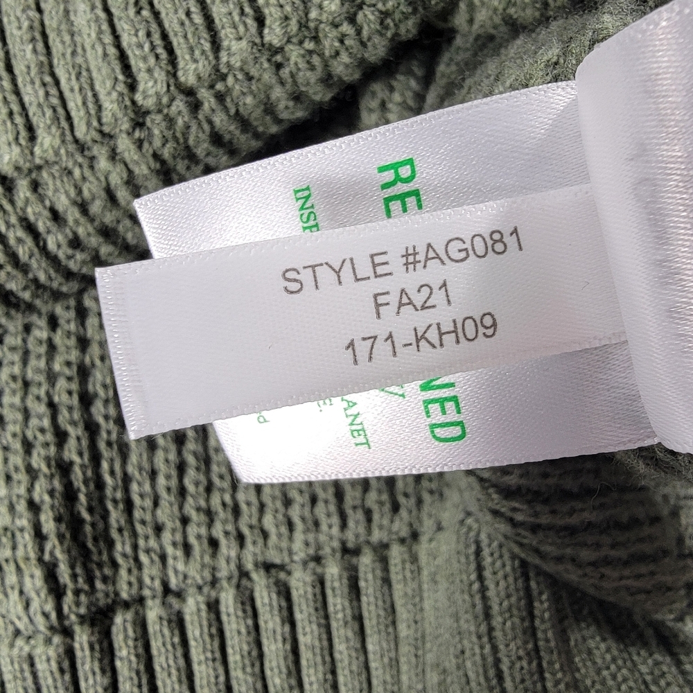 NWT J Crew Sweater Mens Medium Green Waffle Knit 1/4 Zip Pullover Preppy NEW - Picture 9 of 11